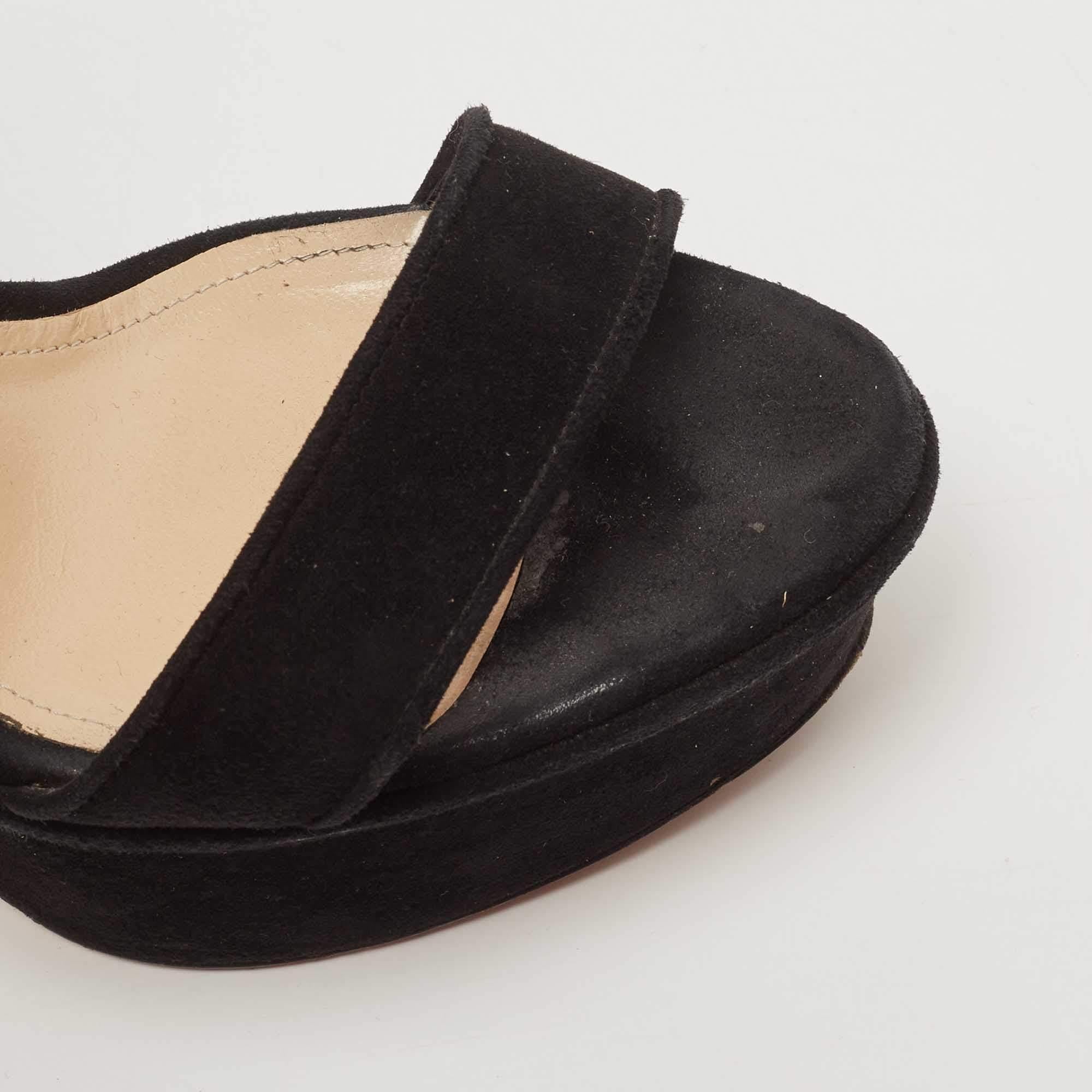 Sandales Stanton en daim noir de Paul Andrews Taille 36 en vente 2