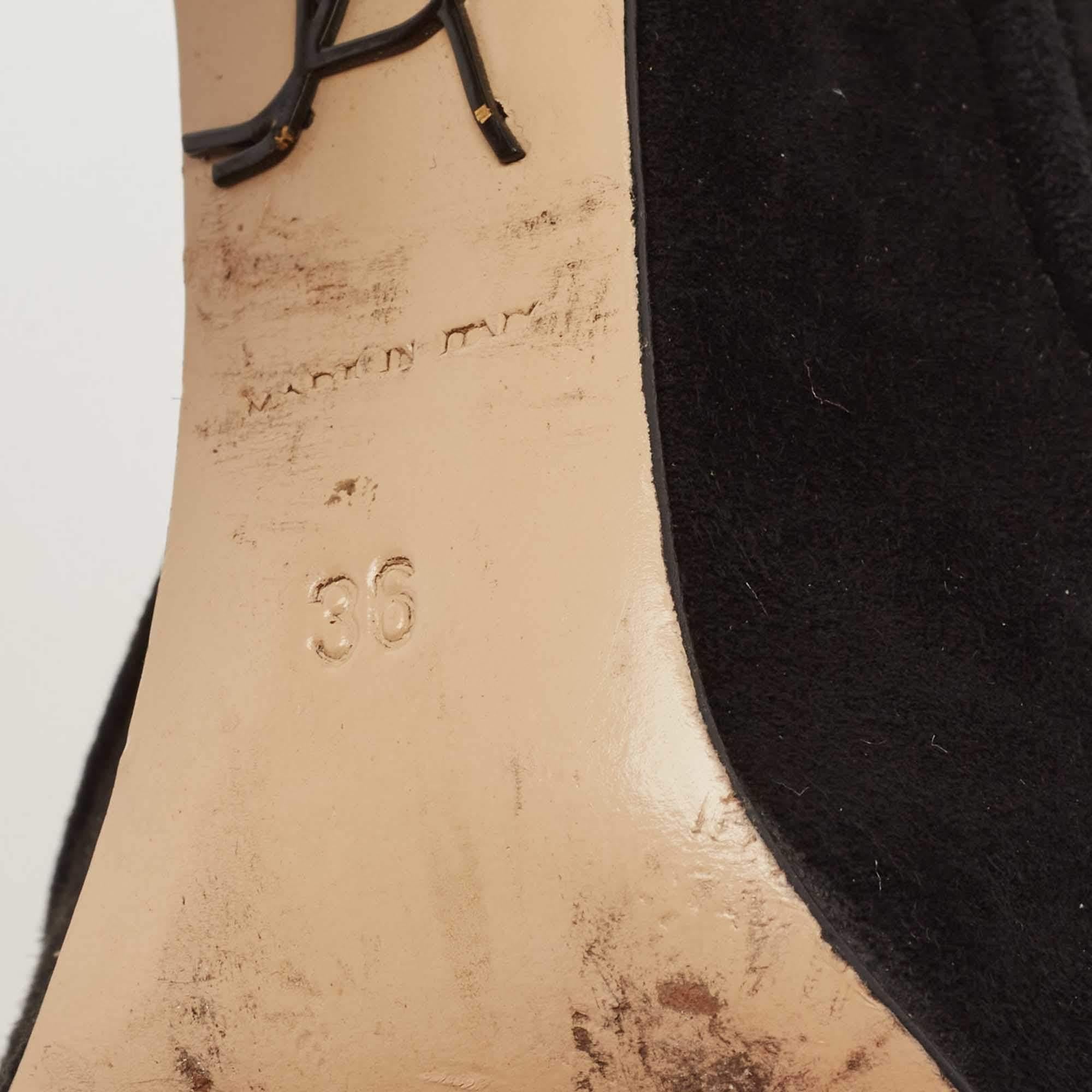 Sandales Stanton en daim noir de Paul Andrews Taille 36 en vente 3