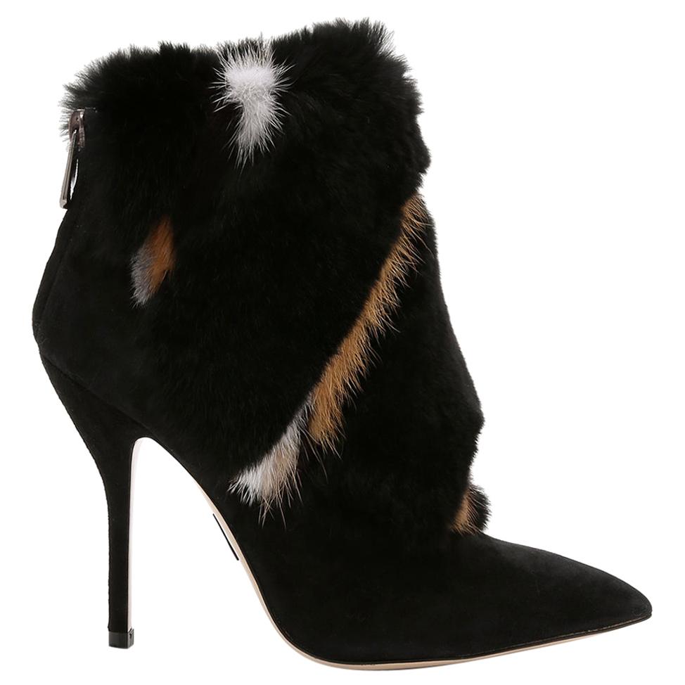Paul Andrew Bowery Rabbit and Suede Ankle Boots