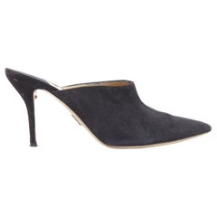 PAUL ANDREW Certosa black suede pointy toe high heel mules EU39.5 PAUL ANDREW Certosa black suede pointy toe high heel mules EU39.5