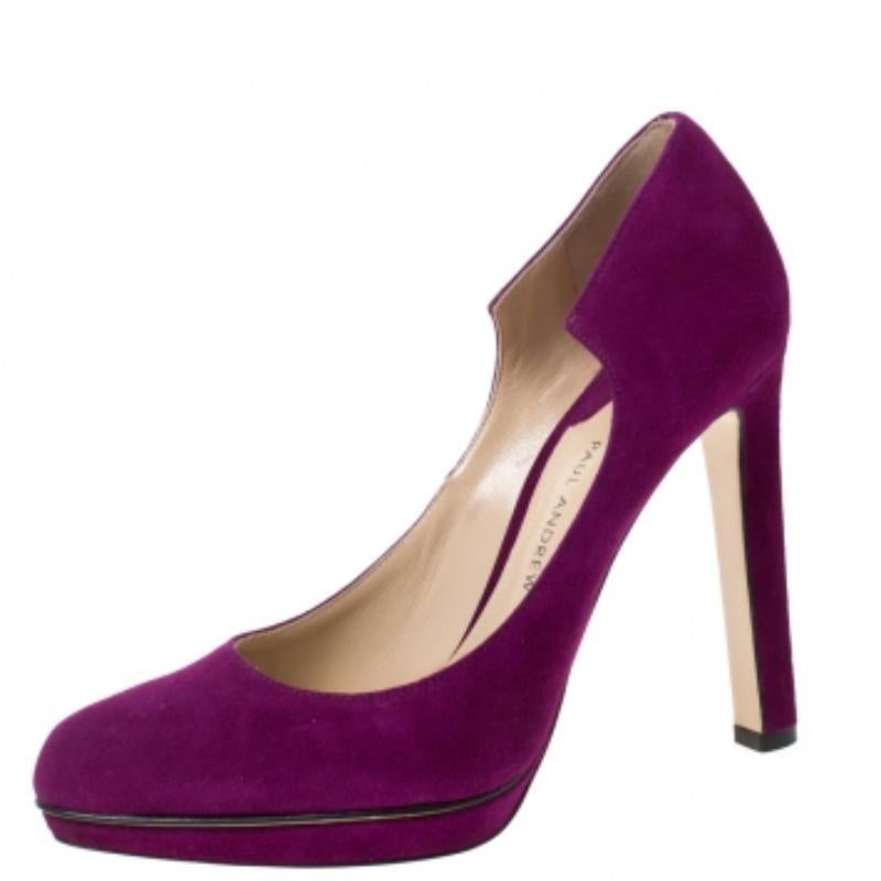 Paul Andrew Purple Suede Manhattan Pumps Size 36 Pour femmes en vente