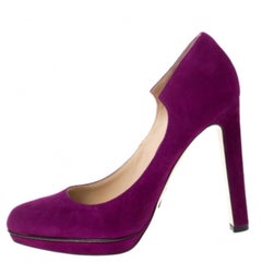 Paul Andrew Purple Suede Manhattan Pumps Size 36