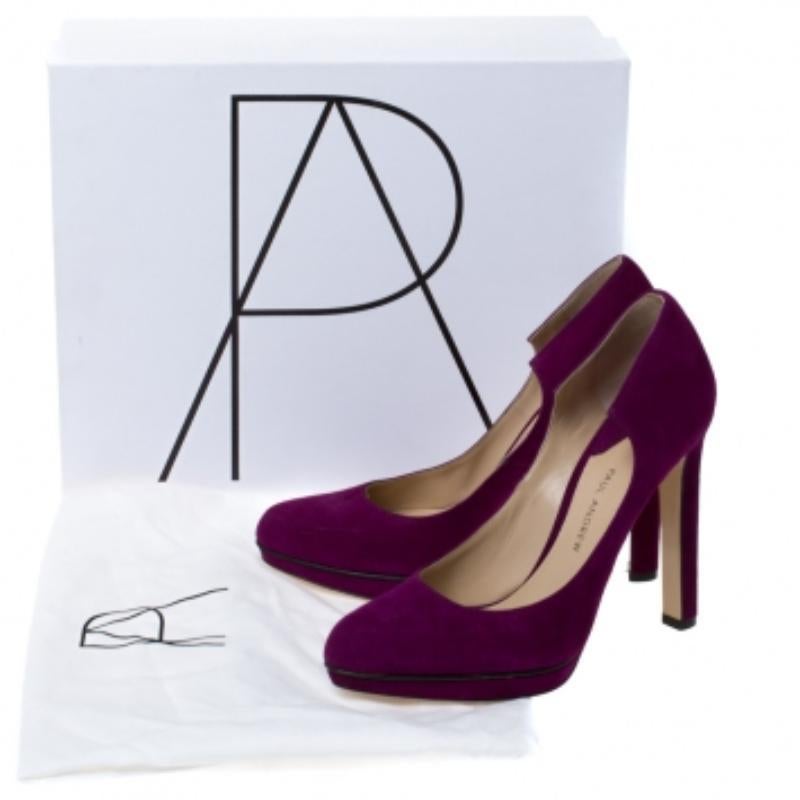 Paul Andrew Purple Suede Manhattan Pumps Size 36 en vente 3