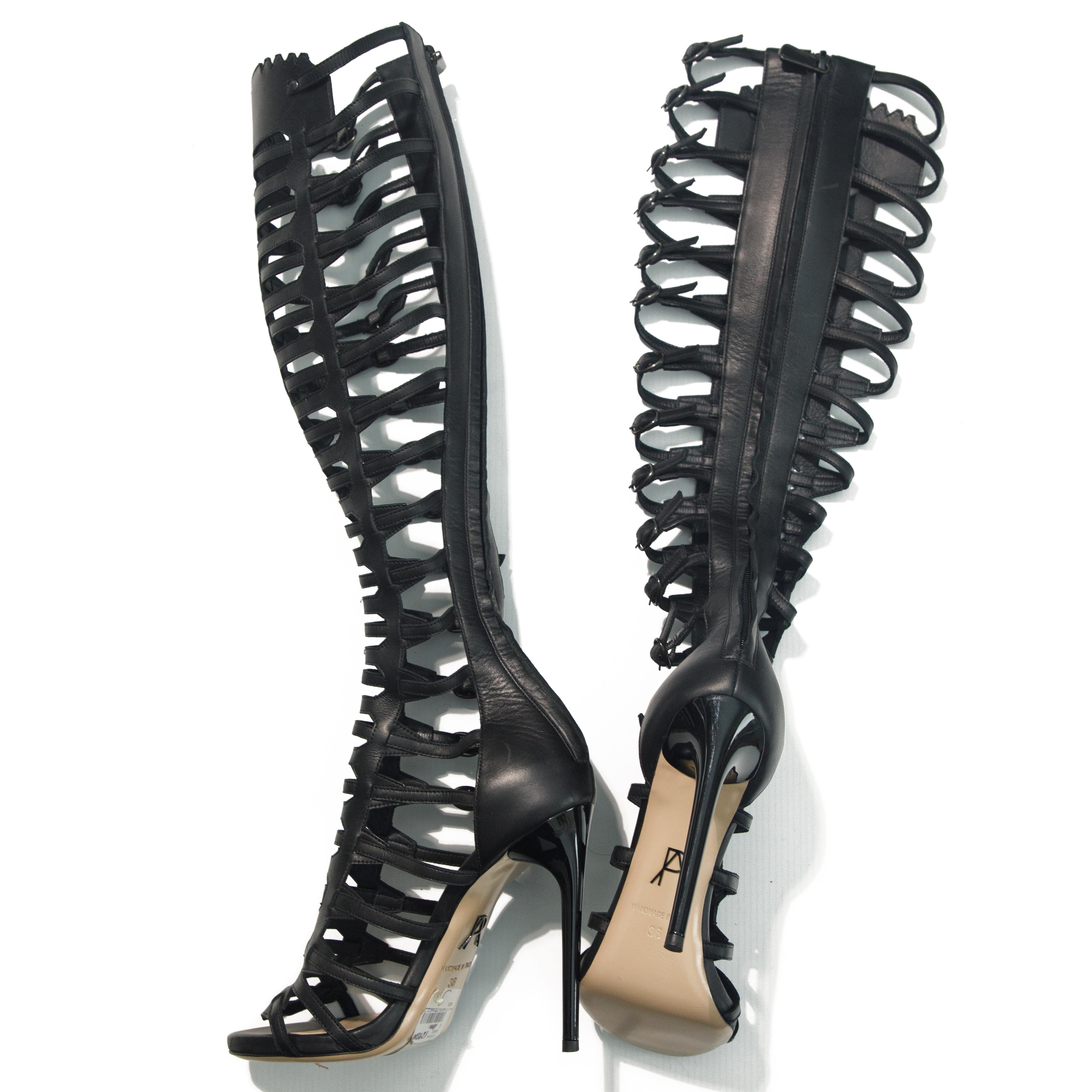 Paul Andrews 2015 talons gladiateurs en cuir italien taille 36 en vente 3