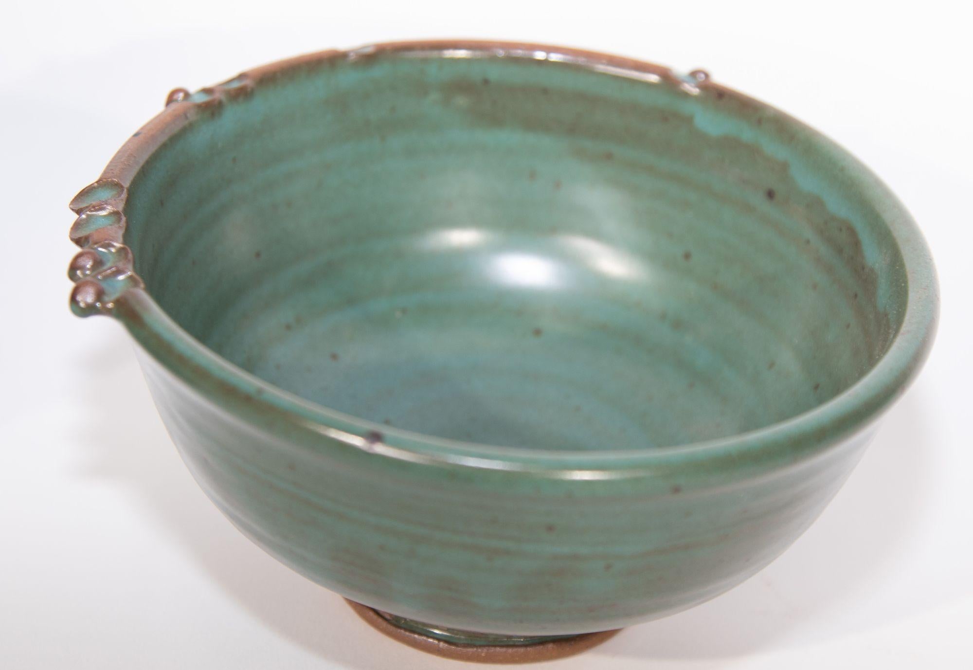 Paul Anthony Vintage Teal Green Stoneware Service Set of 8 For Sale 1