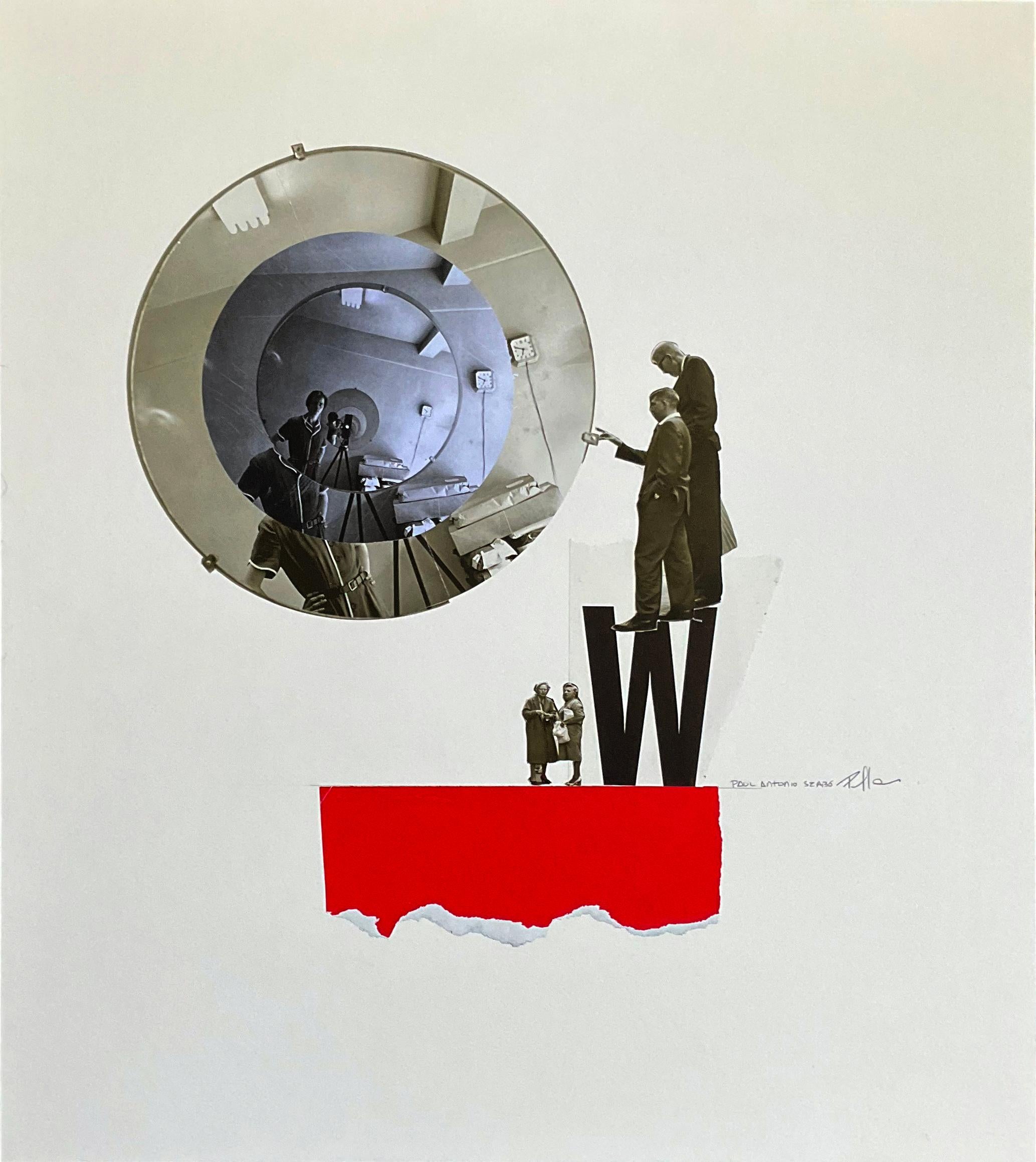 Spin: zeitgenössische Collage – Mixed Media Art von Paul Antonio Szabo