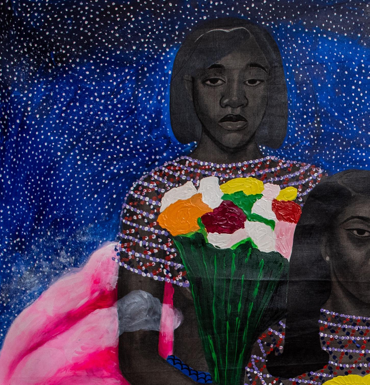 Fiorito I - Mixed Media Art Realismo di Paul Ayihawu