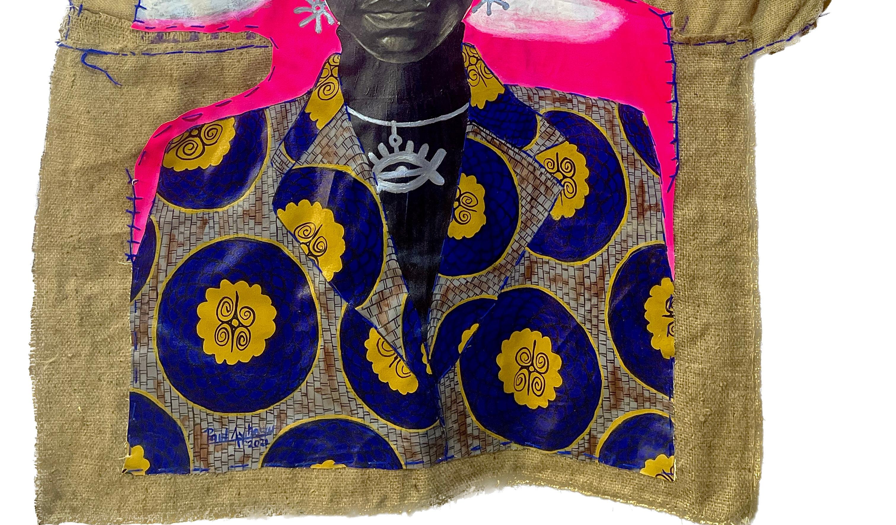 Lost Years 1 - 21st Century, Contemporary, Figurative, Restoration, Mixed Media - Realist Painting by Paul Ayihawu