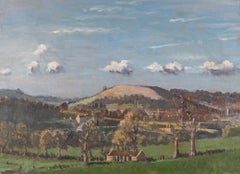 Solsbury Hill, Bath - Englische Landschaft des 20. Jahrhunderts Ölgemälde