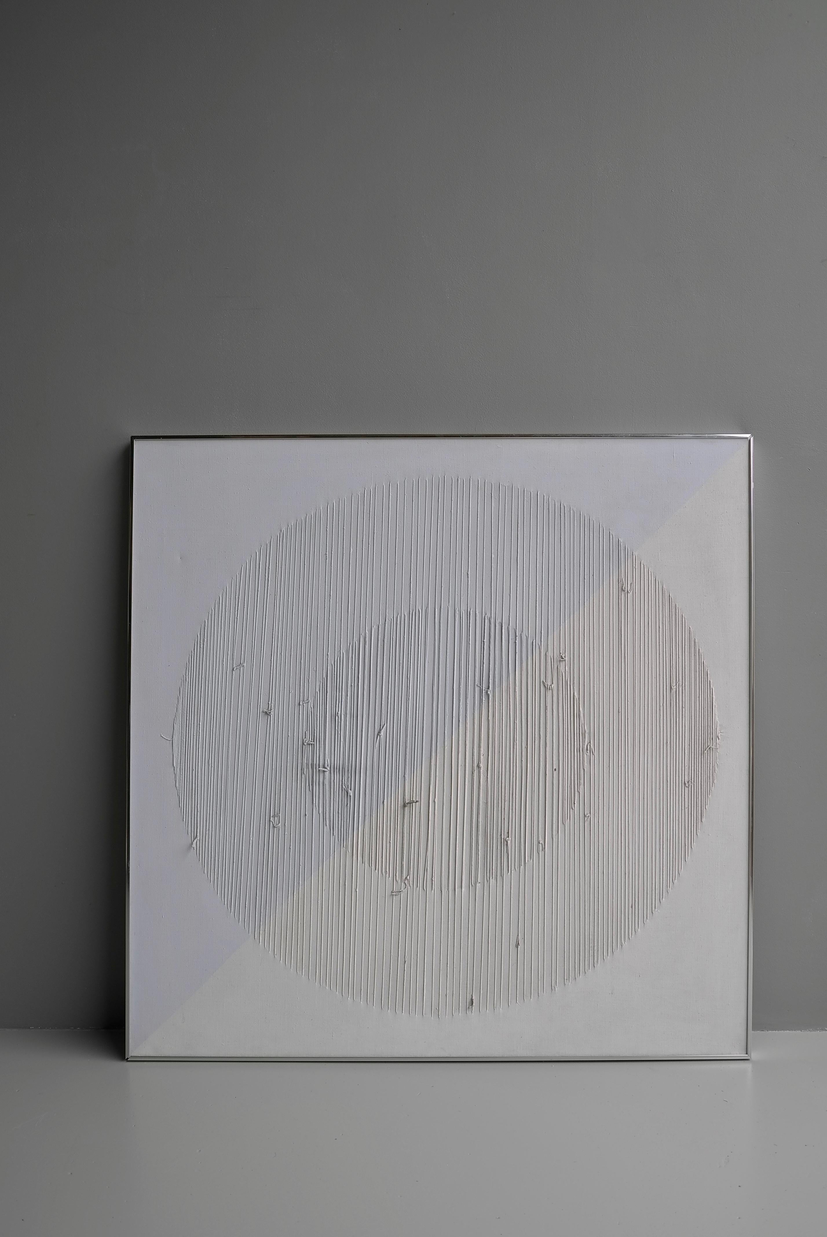 Paul Bakker abstract Zero work, made early 1970s.
The dimensions of this painting are 116cmx116cmx3cm

Technique: paint on canvas in combination with rope.


Paul Bakker his art literally has content embedded in his three-dimensional paintings are