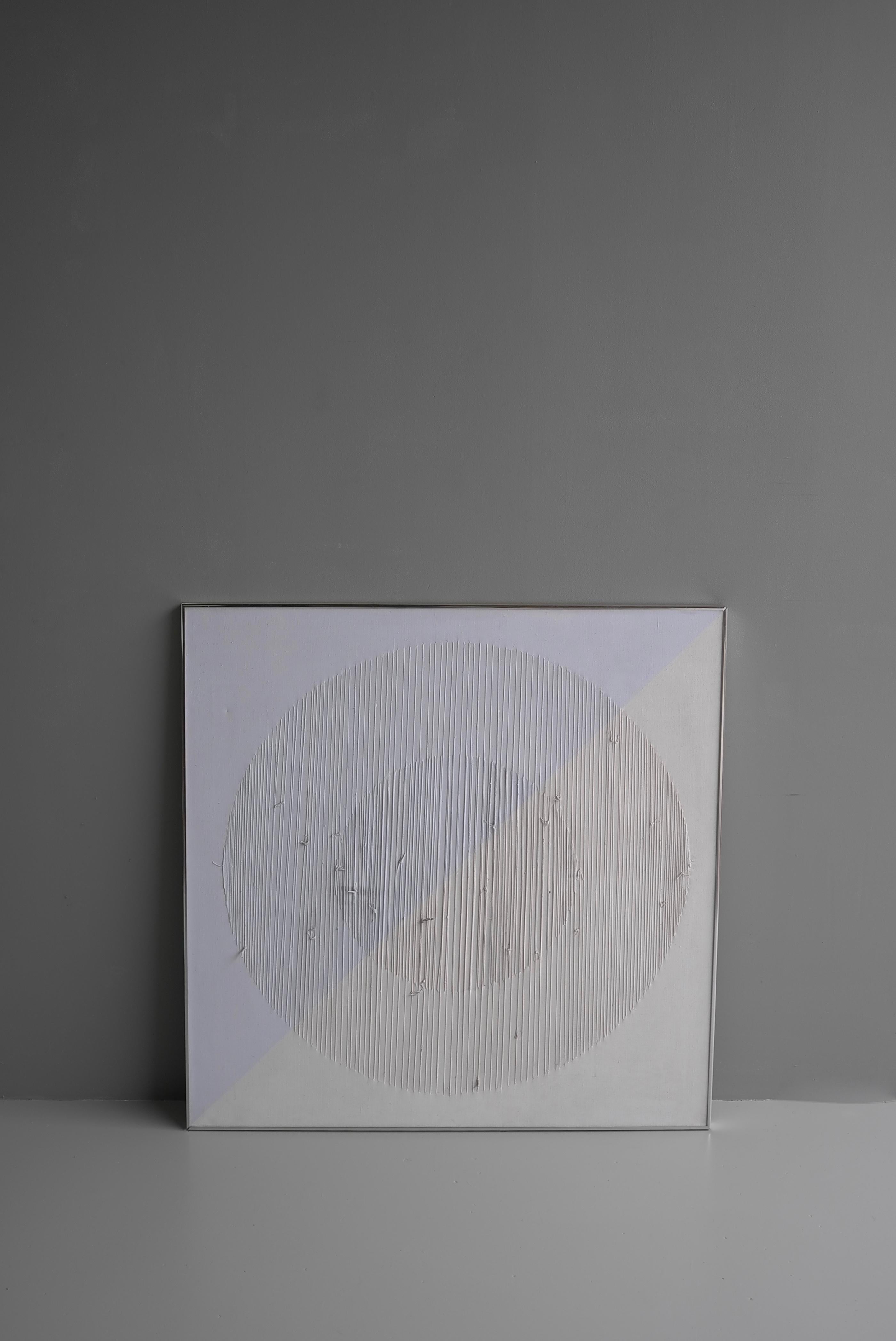 Paul Bakker Zero Art, Circle Form, Paint Canvas in Combination with Rope, 1970's For Sale 3