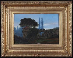 Ruins in the South of France, Original Oil on Wood, Impressionist Signed & Dated