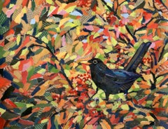 Autumn Blackbird, Paul Bartlett, Animal Prints, Nature Art, Bird Art
