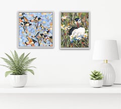 Oystercatcher flock and Collecting for the nest