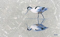 Reflective Avocet von Paul Bartlett, Vogelkunst, Tierkunst, Druck in limitierter Auflage