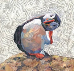 Scratch BY PAUL BARTLETT, Limited Edition Print, Animal Art, Puffin Art, Bird Art