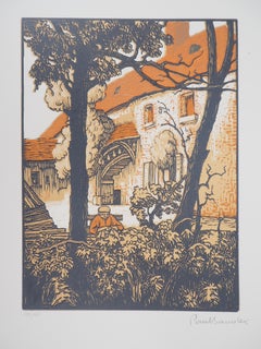 The Old House - Original wooodcut, Handsigned & Numbered