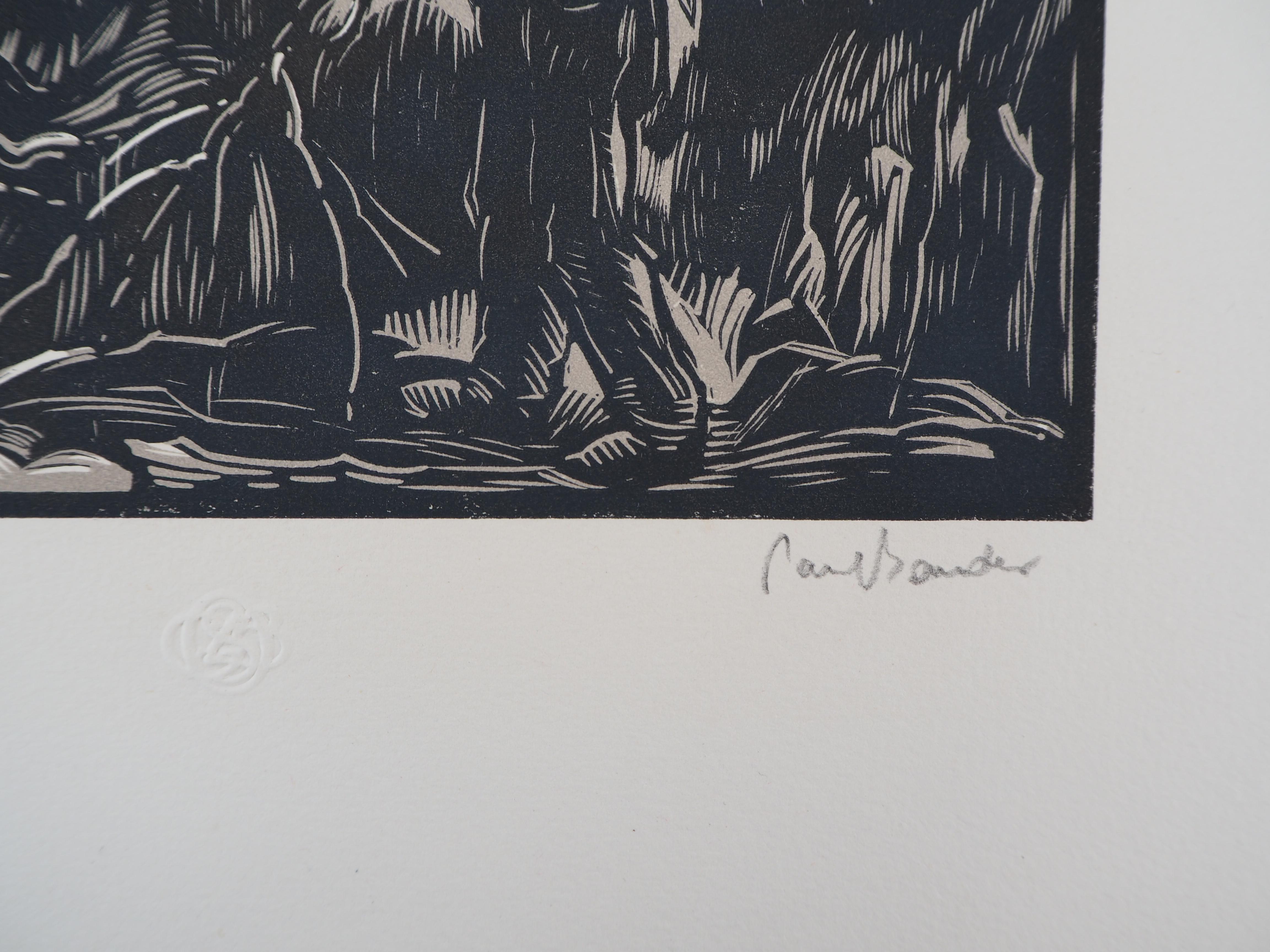 The Old Tree, gravure sur bois originale, signée et numérotée à la main en vente 1