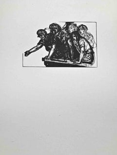 Der Protest - Holzschnitt von Paul Baudier - 1930er Jahre