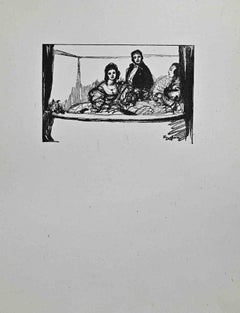 The Theatre Passion - Original Holzschnittdruck von Paul Baudier - 1930er Jahre