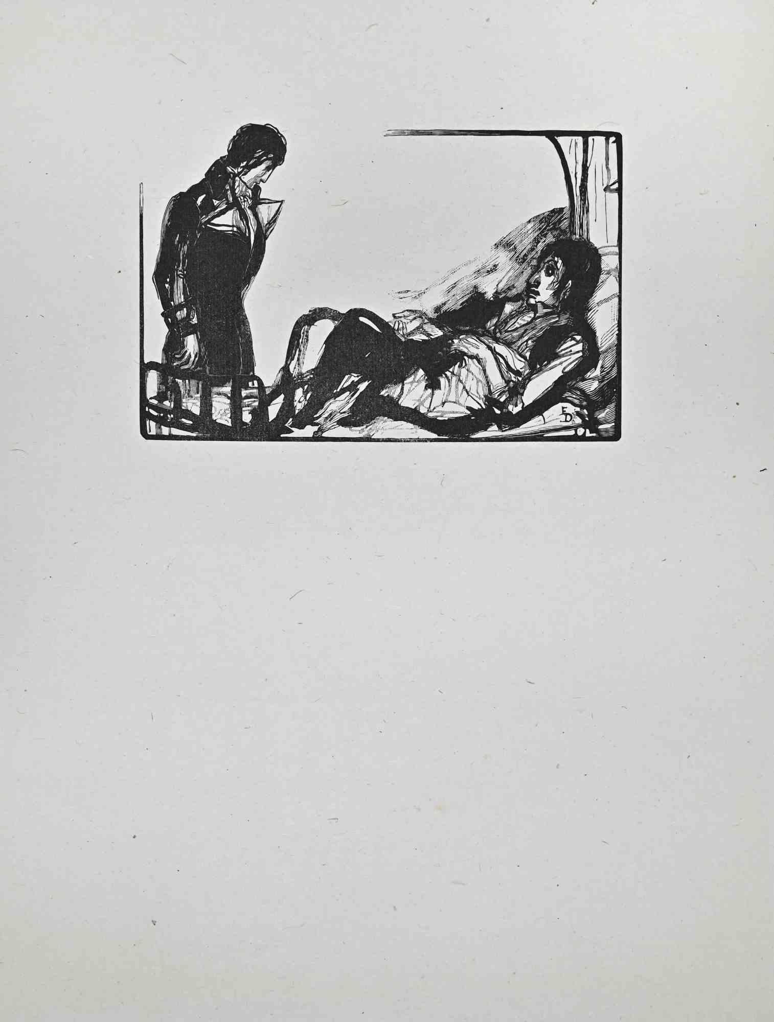 The Visit in The Hospital is a woodcut print on ivory-colored paper realized by Paul Baudier (1881-1962) in the 1930s.

Good conditions.

Paul Baudier, (born October 18, 1881 in Paris and died December 9, 1962 in Châtillon), was a French painter,