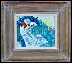 Portrait of a Lady Gardener - Modern British Impressionist Fauvist Oil Painting