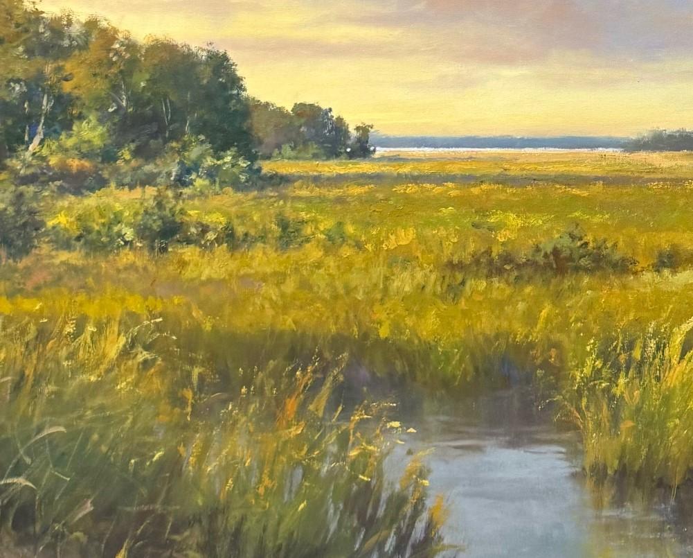 Sunlit Marin, paesaggio marino impressionista originale 40 x 30 - Painting Impressionismo di Paul Beebe