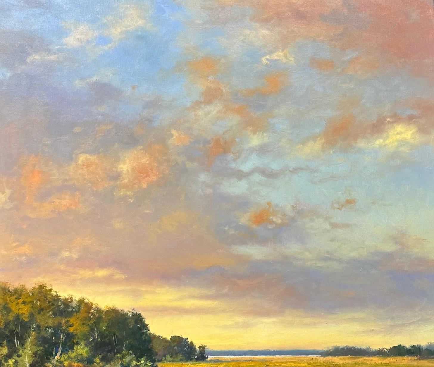 Sunlit Marin, paesaggio marino impressionista originale 40 x 30 1