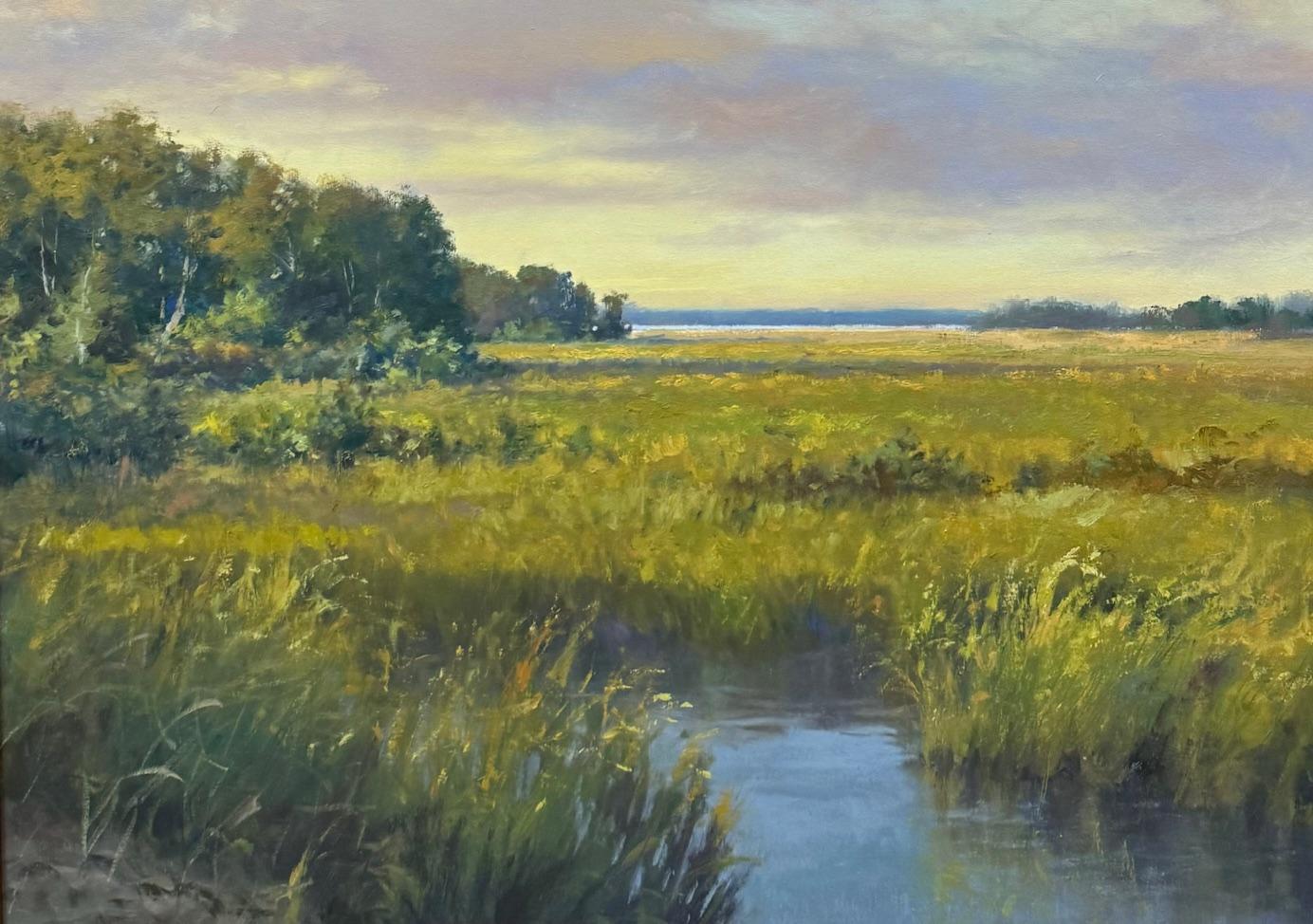 Sunlit Marin, paesaggio marino impressionista originale 40 x 30 2