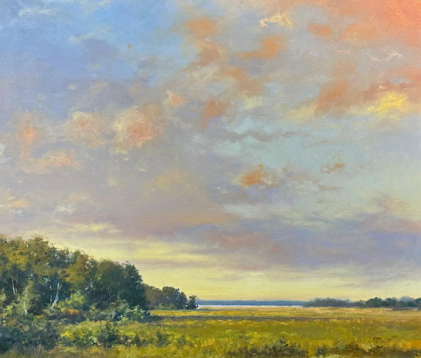 Sunlit Marin, paesaggio marino impressionista originale 40 x 30 3