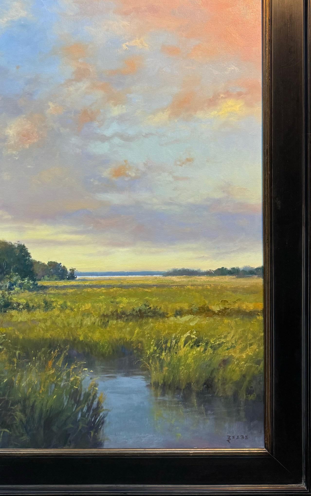 Sunlit Marin, paesaggio marino impressionista originale 40 x 30 4