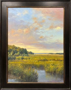 Sunlit Marin, paesaggio marino impressionista originale 40 x 30