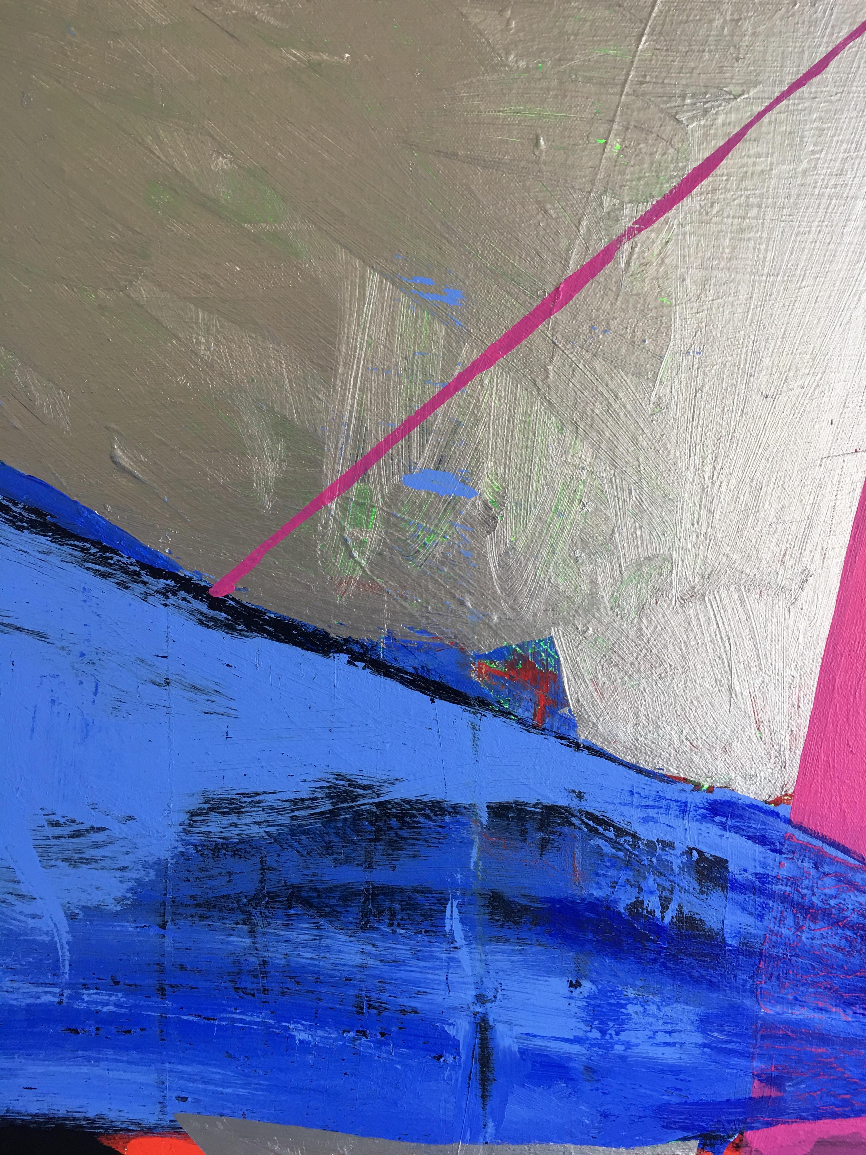 Acrylic and spray paint on canvas - Unframed.

Paul Behnke is an American abstract painter whose work prioritizes form. 
His images flow from a mixture of intuition, pop cultural influences, mystic thought, and what he describes as “a formal