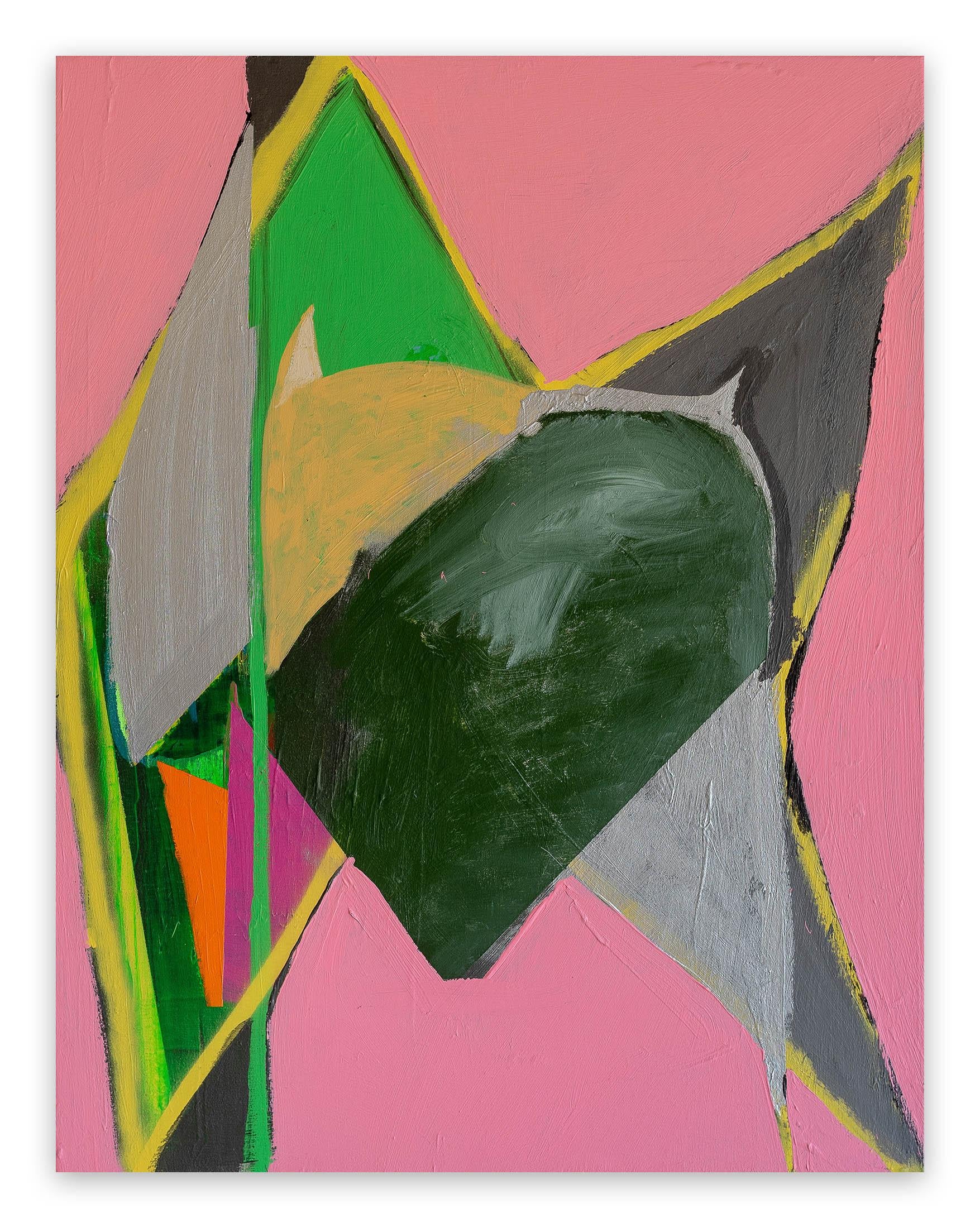 Paul Behnke Abstract Painting - Minotaur (Pink)