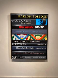 Vanitas 20.02.13- realistic painting featuring artists book spines in black