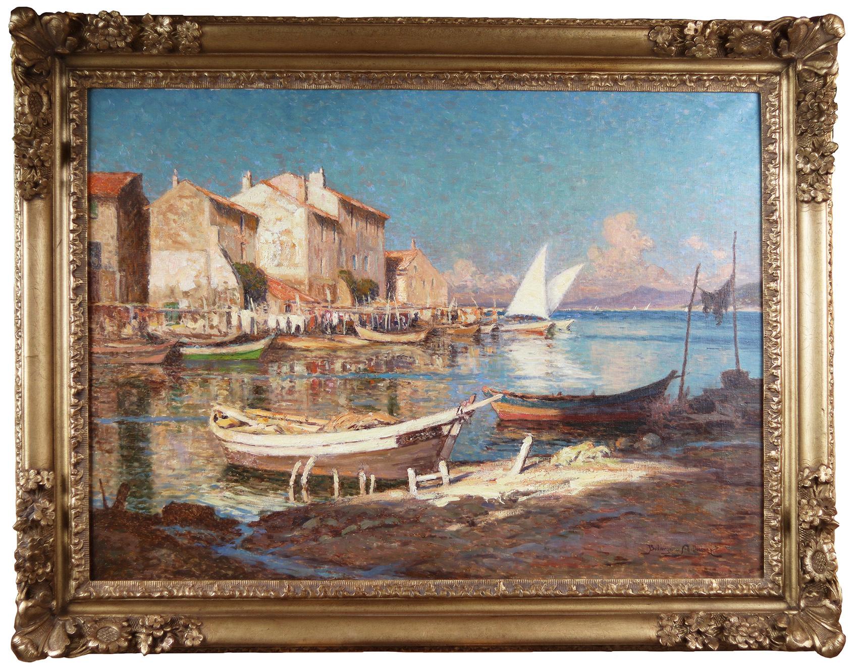 Les Port Martigues, Côte d'Azur - Painting de Paul Bellanger-Adhemar
