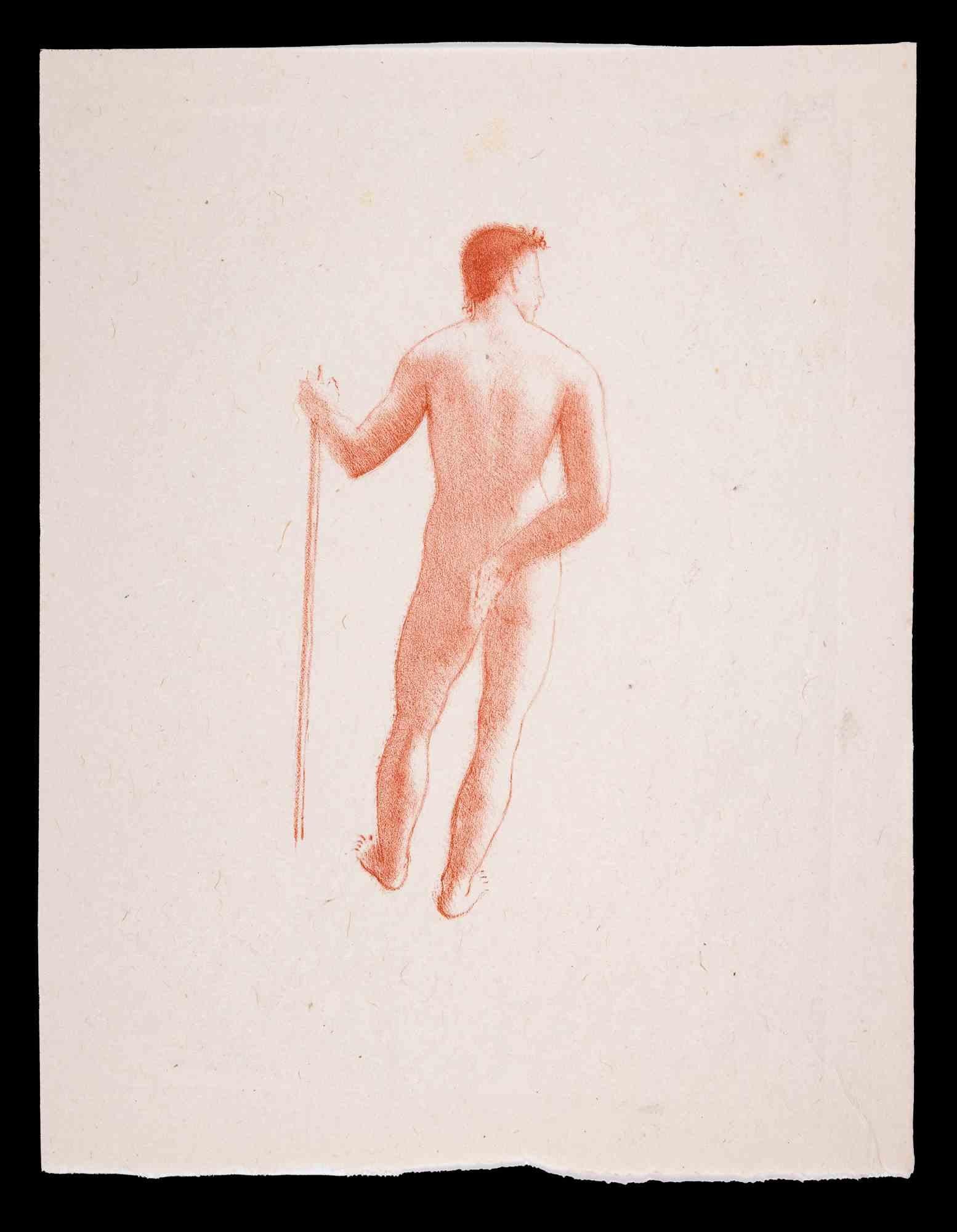 Nude - Original Lithograph byPaul Belmondo - Mid-20th Century