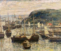 Coastal Harbor Scene With Boats