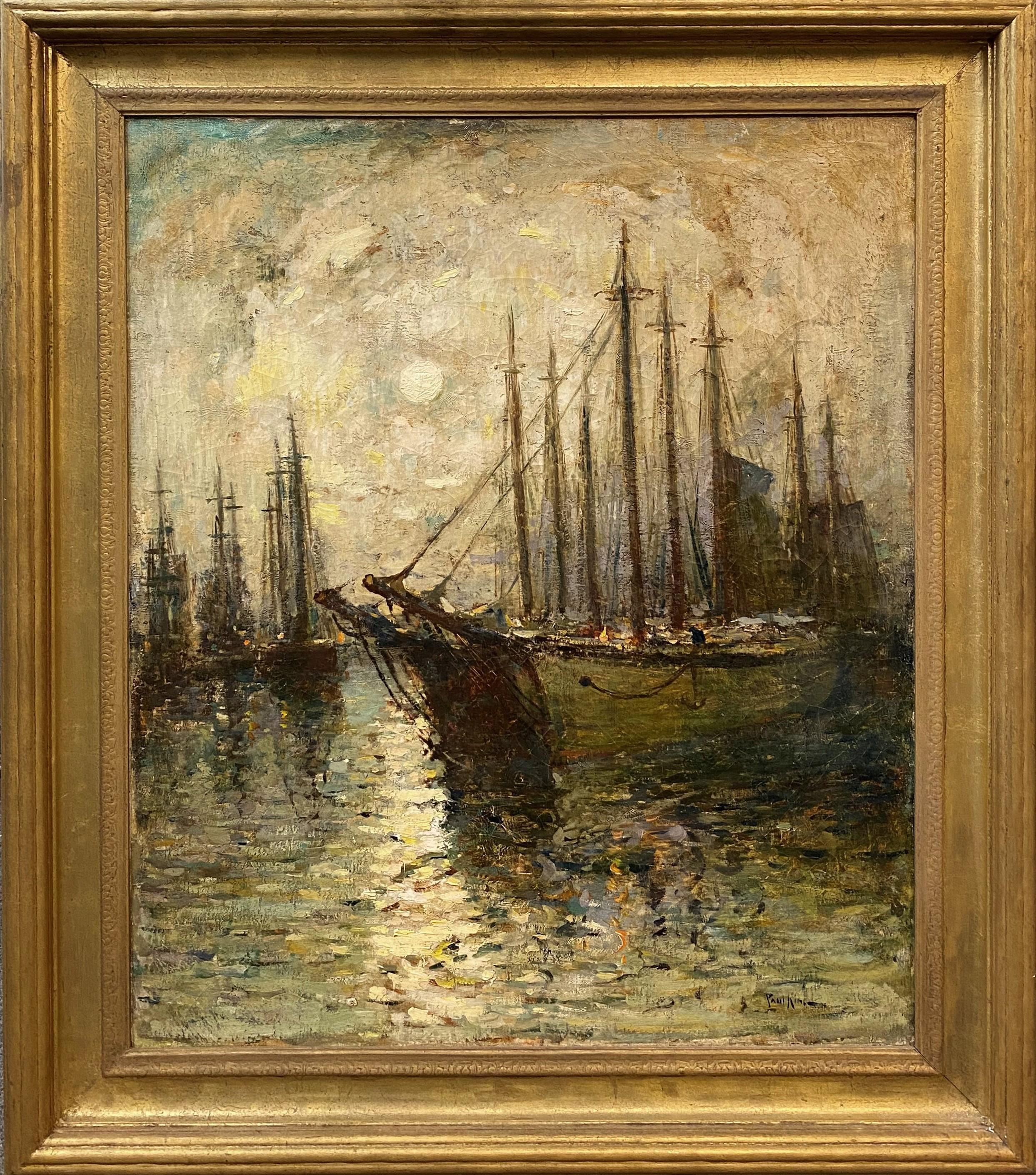 Landscape Painting di Paul Bernard King - Chiaro di luna