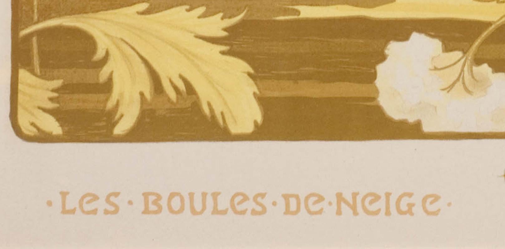 Les Boules de Neige (Snowballs) - Art Nouveau Print by Paul Berthon