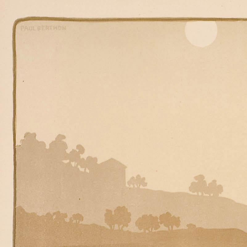 Vision Antique - Beige Abstract Print by Paul Berthon