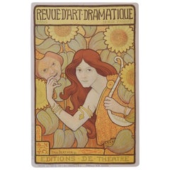 Paul Berthon Original Color Lithograph, 1897, Revue D'Art Dramatique