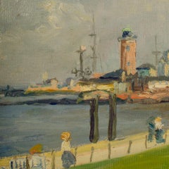 Paul Betyna 'German', "Cuxhaven" Painting