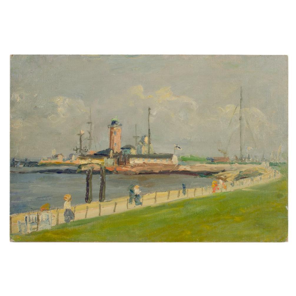 Paul Betyna 'German', "Cuxhaven" Painting For Sale