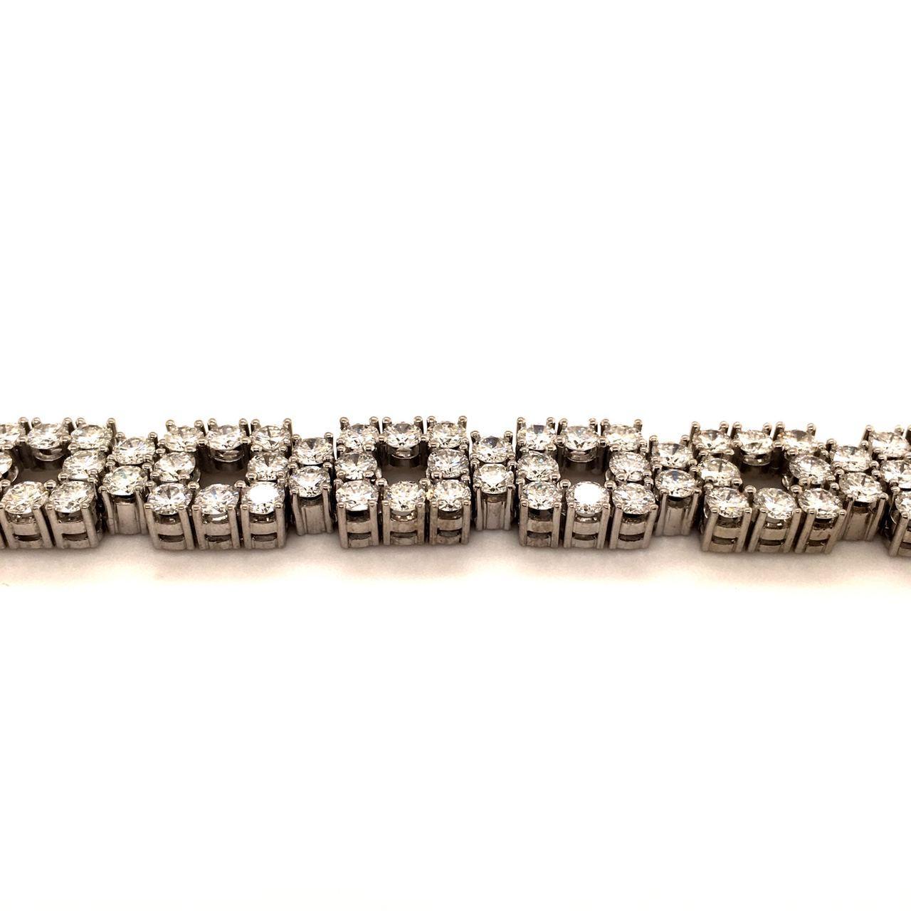 Modern Paul Binder Diamond Bracelet in Whitegold 750