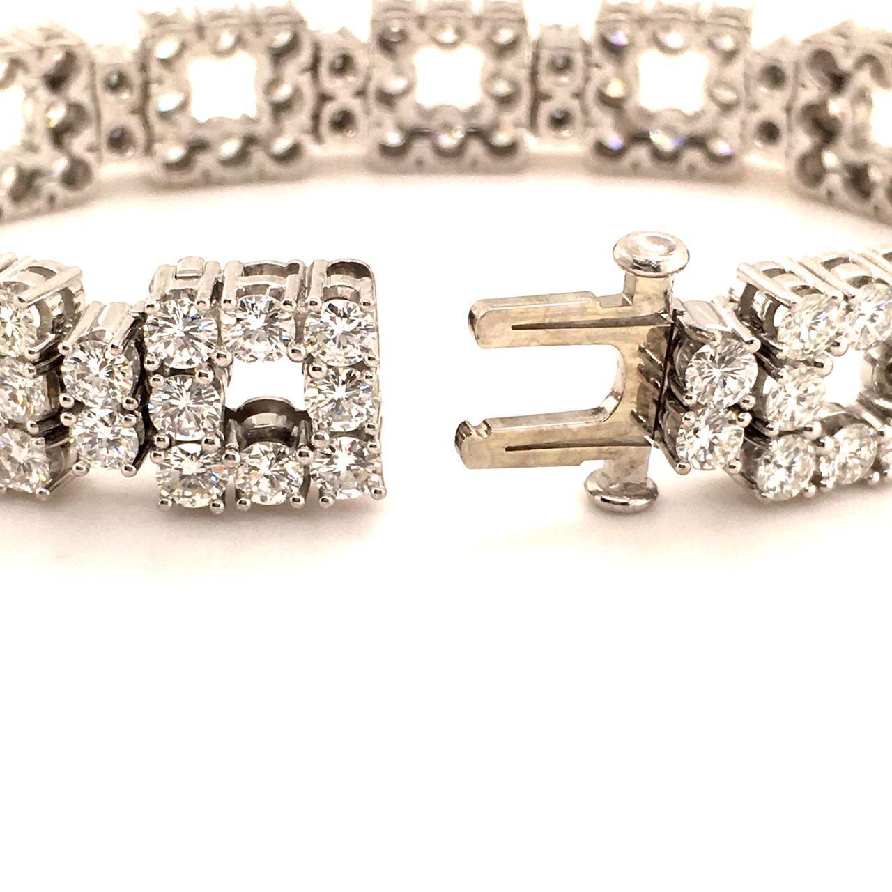 Women's or Men's Paul Binder Diamond Bracelet in Whitegold 750