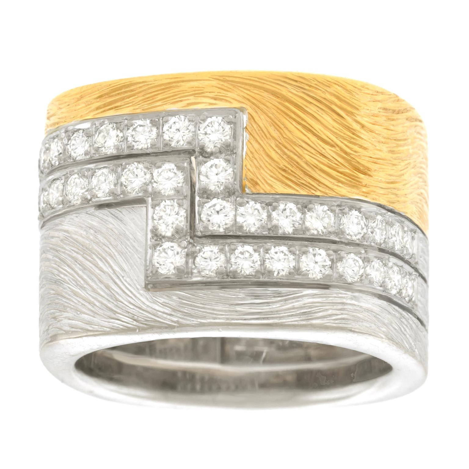 Paul Binder Diamond Set Gold Ring 18 Karat Swiss at 1stDibs paul binder jewelry