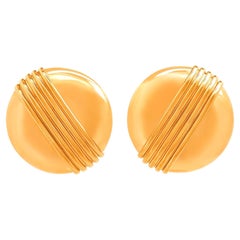 Retro Paul Binder Gold Earrings