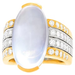 Paul Binder: Hyper Moderner Mondstein- und Diamantring