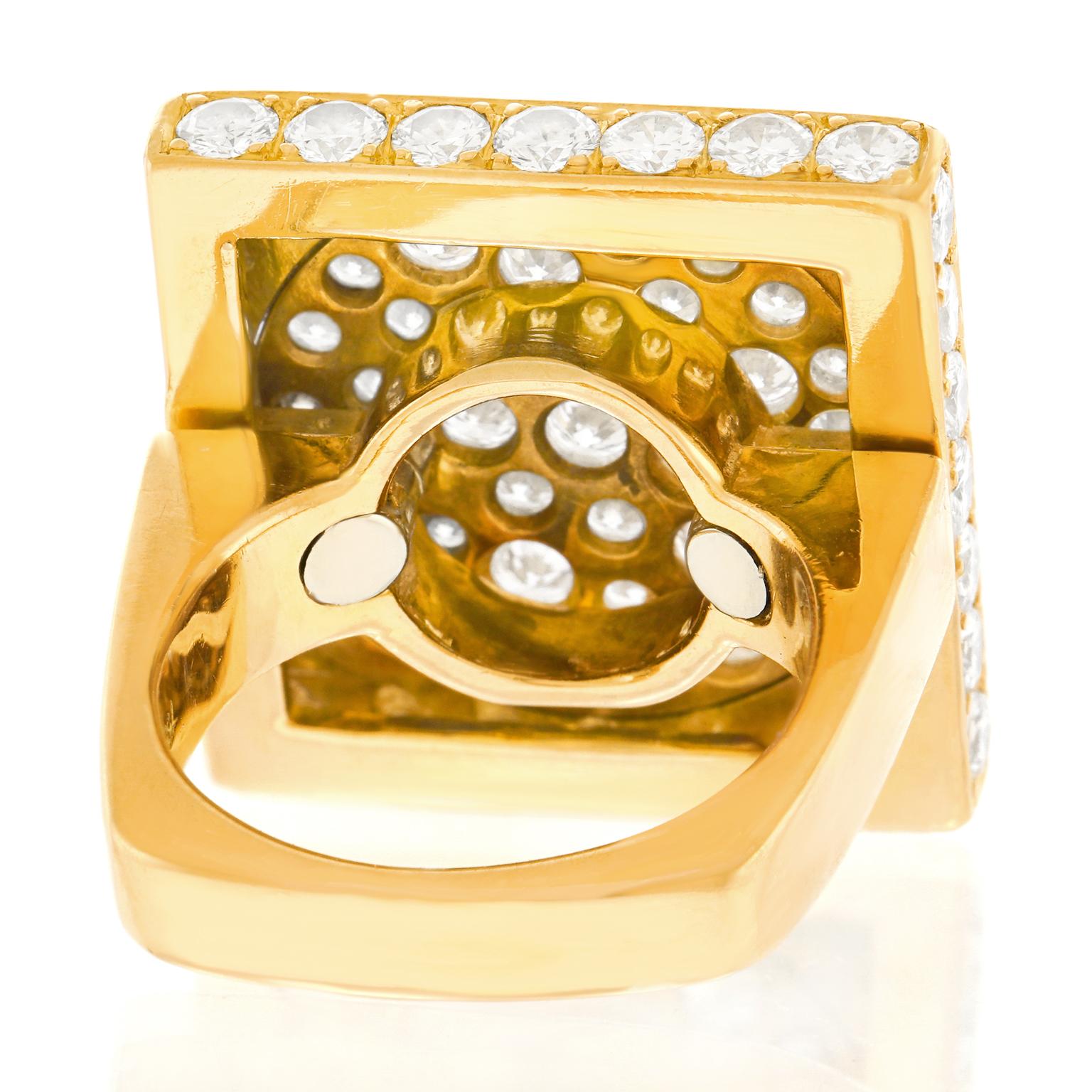 Paul Binder Swiss Modern Diamond Set Gold Ring 4